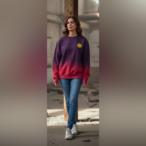 Aviator Nation Tops - Aviator Nation SMILEY 2 CREWNECK SWEATSHIRT - UNISEX